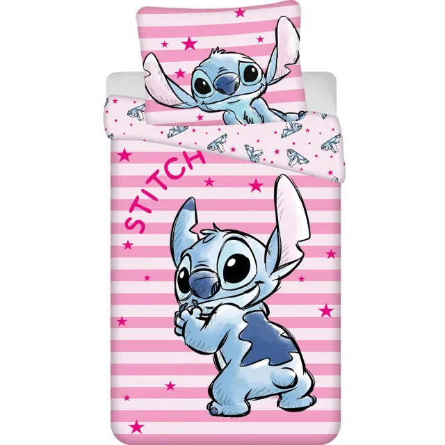 Lilo & Stitch Disney Lilo & Stitch Dekbedovertrek - 140 x 200 cm + 70 x 90 cm - Katoen Roze