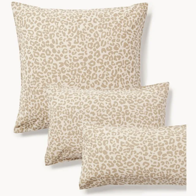 Westwing Collection Katoenen perkal kussensloop Leo Beige