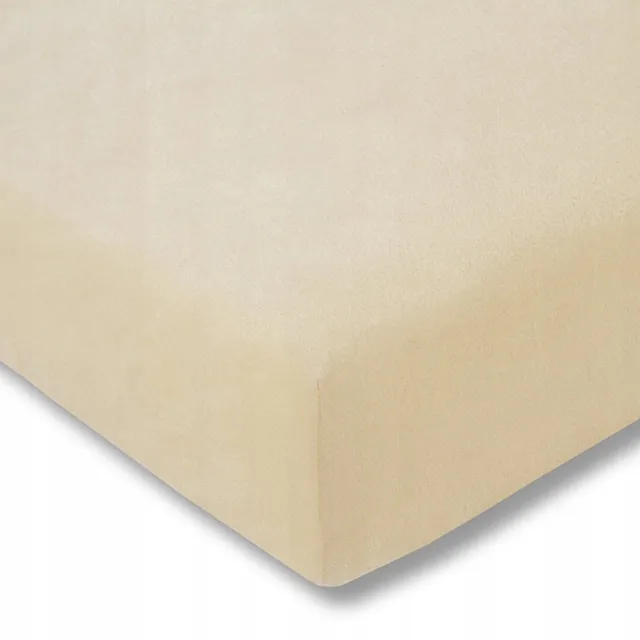 Estella Velours Hoeslaken met Elastiek 100x200cm Crème 175g/m2