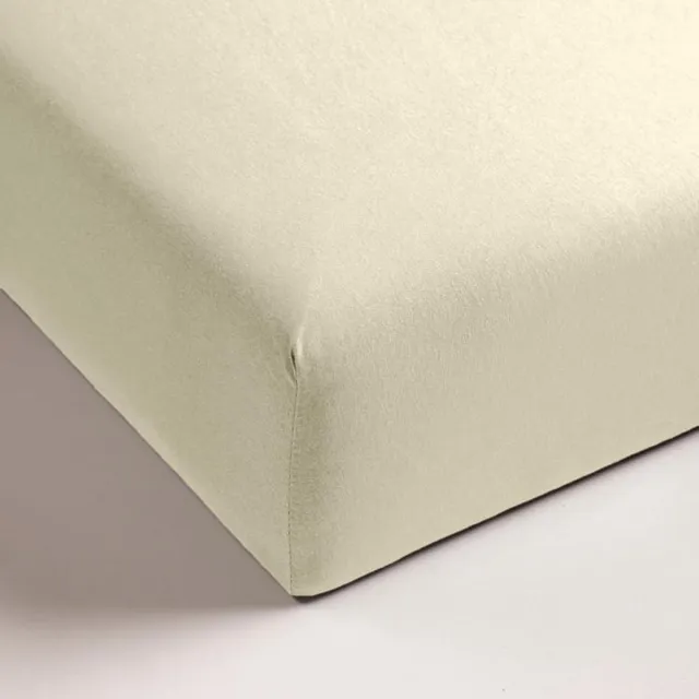 Princessmatrassen 100% geweven katoen hoeslaken -2Persoons-140x200x30cm-Ecru