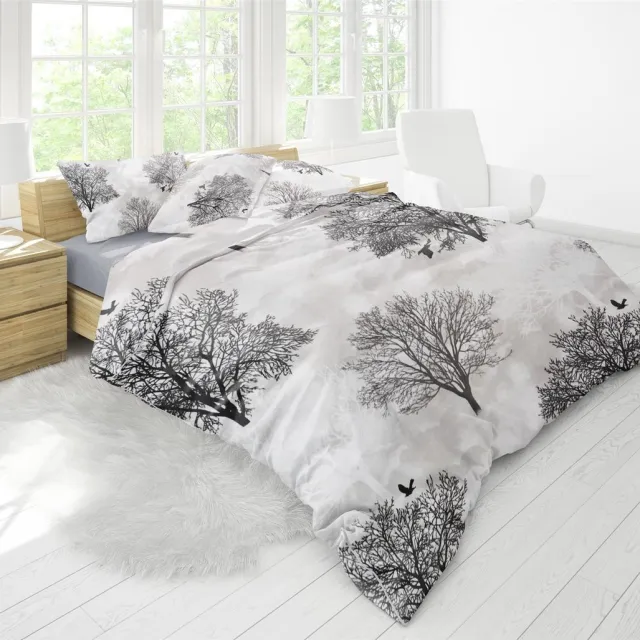 Lubna Home DEKBEDOVERTREKSET TWEEPERSONS 200X200/220 CM -2 KUSSENSLOOP 60X70 CM-THREE GRIJS