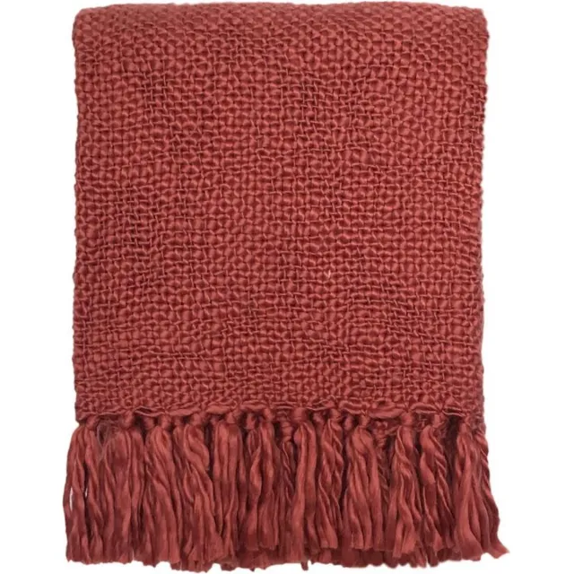 Malagoon Faded red throw Rood
