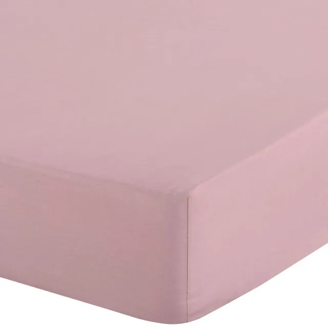 Unyqoos Zacht en Ademend Hoeslaken 100x200 cm voor Dikke Matrassen tot 30 cm roze