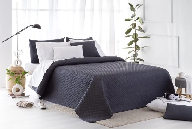 Unyqoos Luxueus Microvezel Dekbed voor Alle Seizoenen, Extra Zacht en Veelzijdig, Donkergrijs, 180 x 260 cm