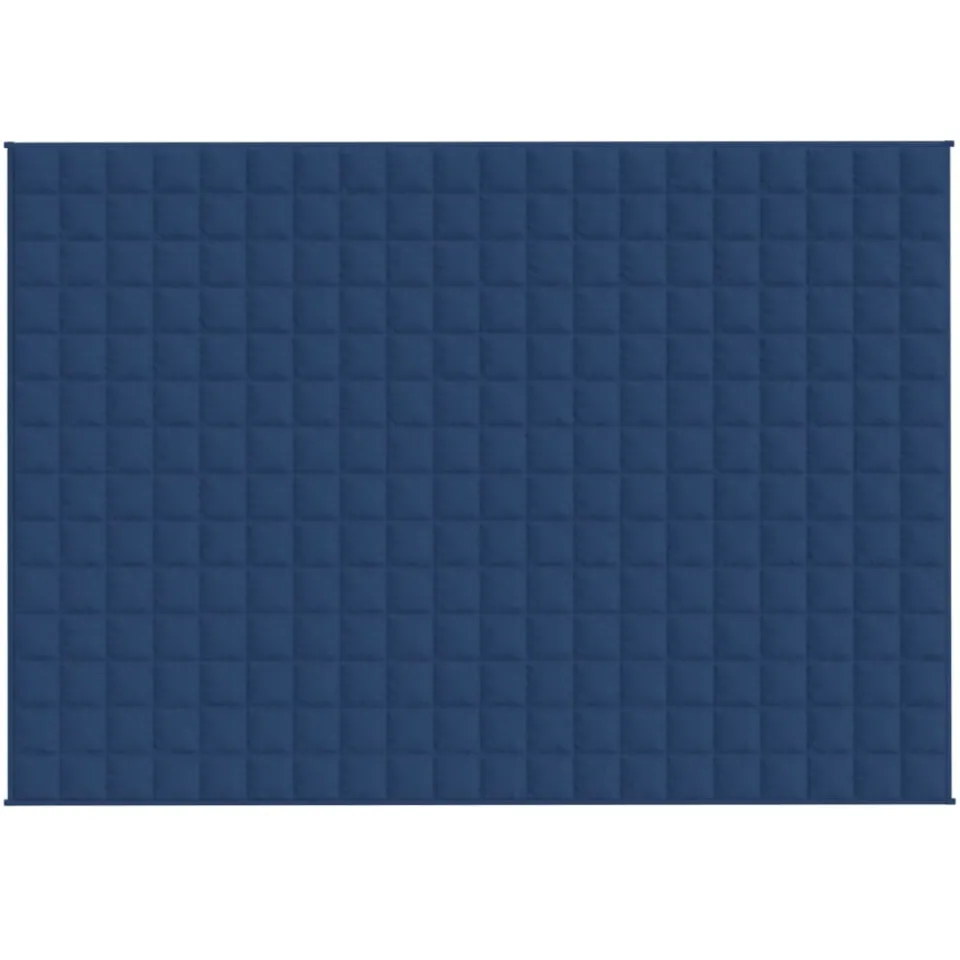 vidaXL Verzwaringsdeken 135x200 cm 6 kg stof blauw