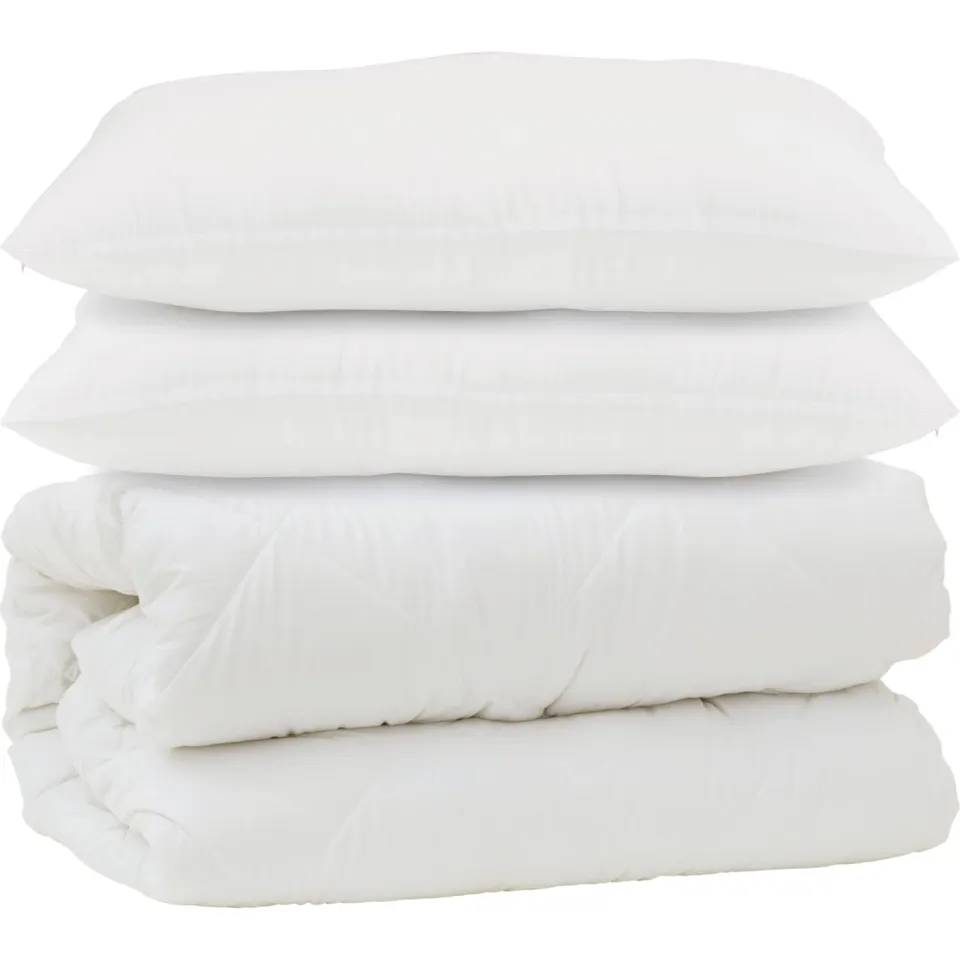 vidaXL Dekbed met kussen 3 st Wit Microfibre, foto 3