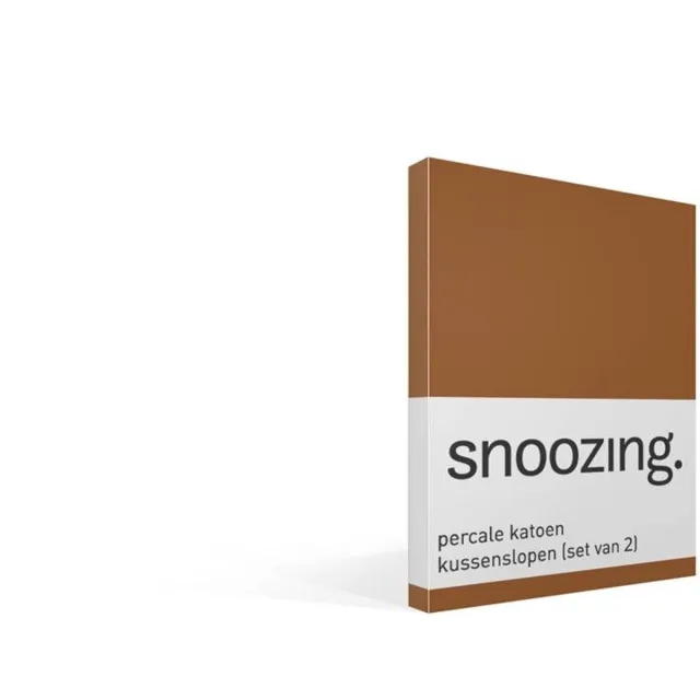 Snoozing percale katoen kussenslopen (set van 2) - Percale katoen - 60x70 cm - Terra