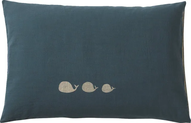 vertbaudet Kussensloop baby NAVY SEA indigoblauw