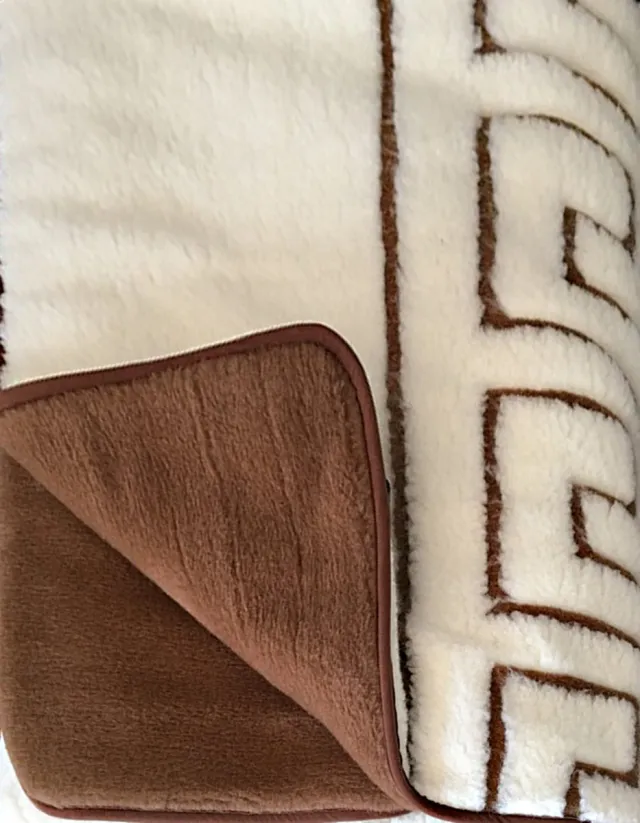 OnceDoce® Dekbed 100% Wol - Dubbelzijdig - Puur Australische Merino & Kameel Blend Amalthea – Bruin Ecru Premium Wollen Deken OnceDoce® 2 x 450 g/m² - Warm Ademend Zacht – Woolmark ® Keurmerk - Wasbaar – 160x200cm bruin creme