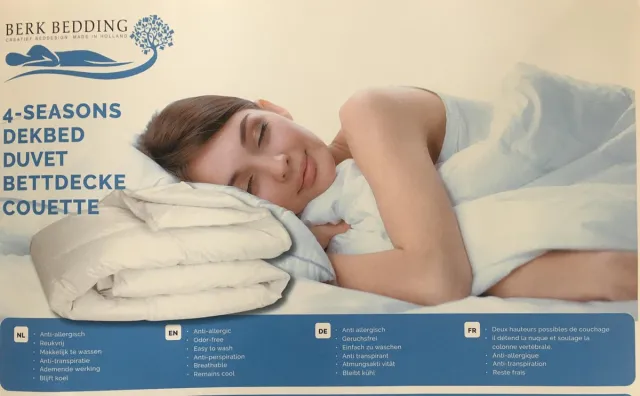 Berkbedding .nl Ultra Soft 4-seizoenen - Tweepersoons/Lits-jumeaux - 140x220 cm - Anti Allergie - Wasbaar -Wit