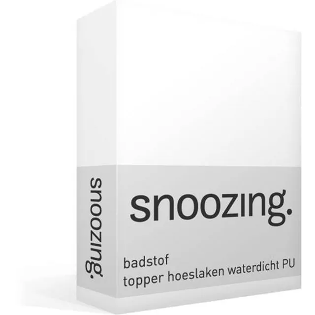Snoozing Badstof - Waterdicht - Topper - Hoeslaken - Lits-jumeaux - 200x220 cm - Wit