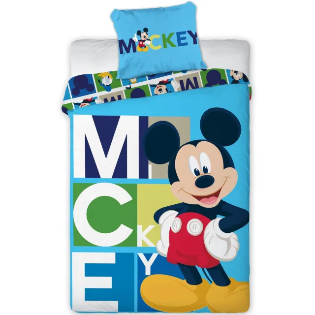 Disney Mickey Mouse Dekbedovertrek Blocks - Polyester Blauw