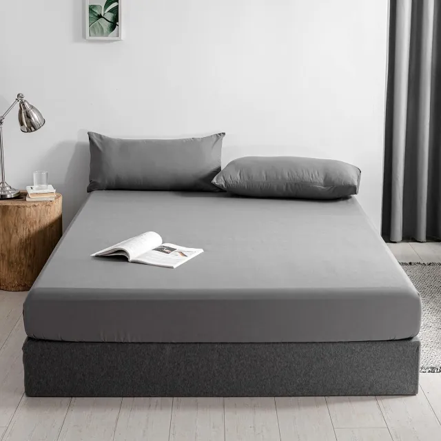 Ibenzoa Premium Matrashoeslaken, 90 x 200 cm, Zwart, Katoen-Polyester Mix, Extra Diep, Ademend en Comfortabel, Machinewasbaar grijs