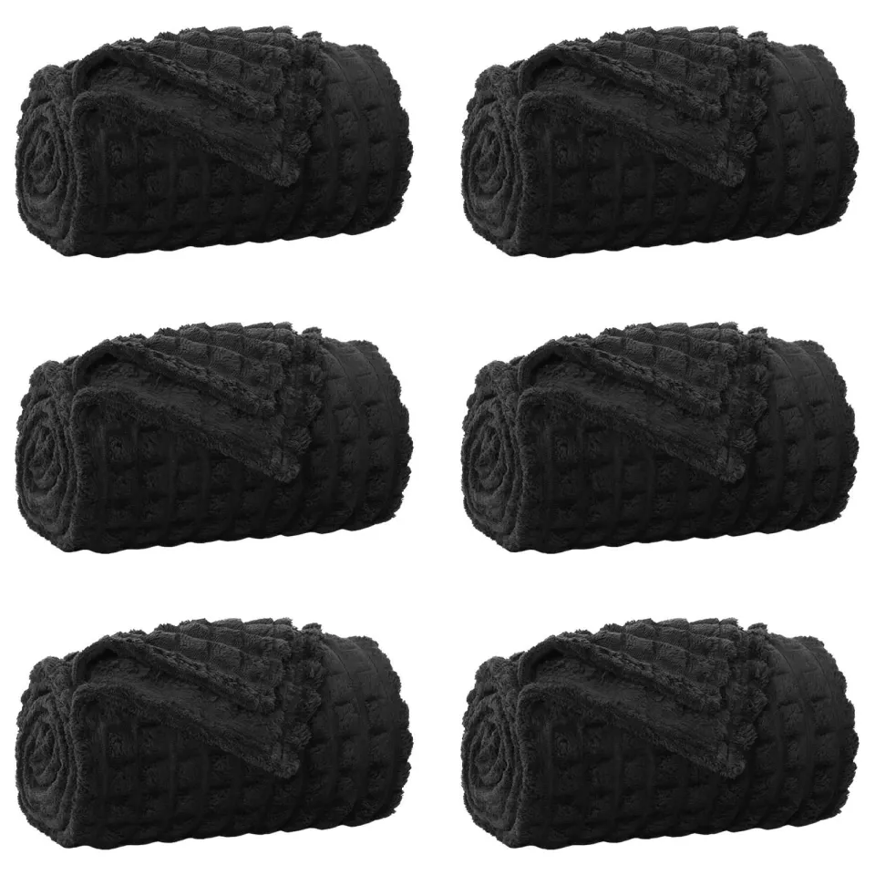 vidaXL Kleden 6 st Zwart 270 x 240 cm 10,54 kg Fleece