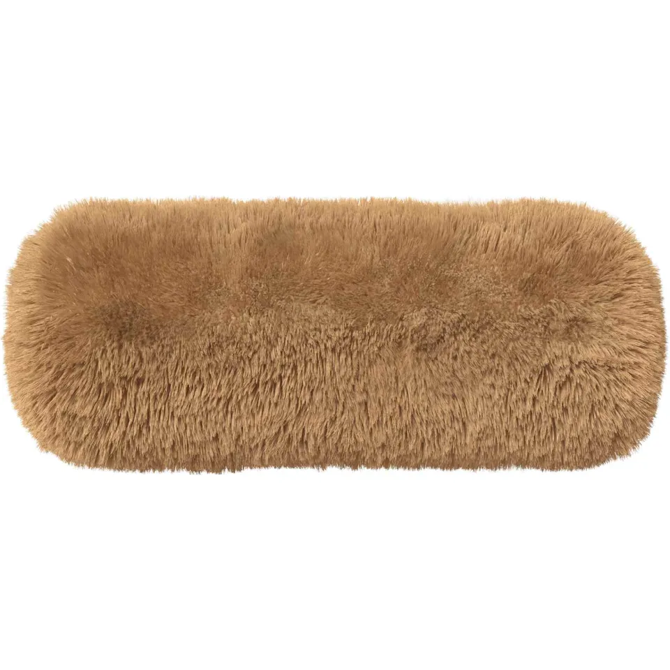 vidaXL Kussensloop 2 st HEERLEN Taupe Ø 15 x 40 cm PV Fleece, foto 4