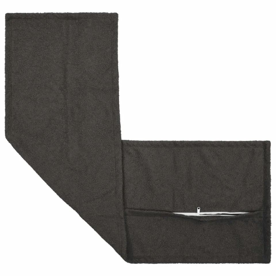 vidaXL Kussensloop 2 st HOUTEN Donkergrijs 40 x 145 cm Bouclé, foto 4