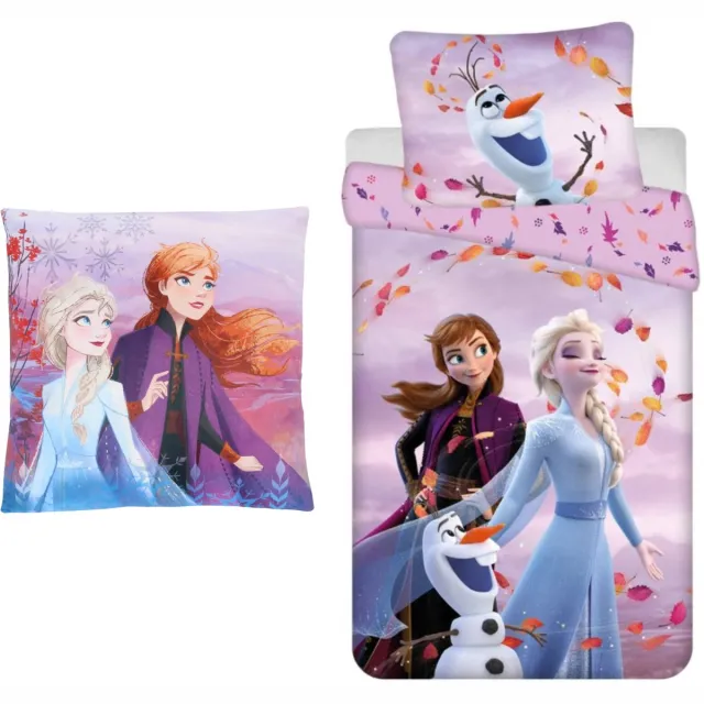 Disney Frozen Frozen slaapkamerset; dekbedovertrek en kussen Dekbed set