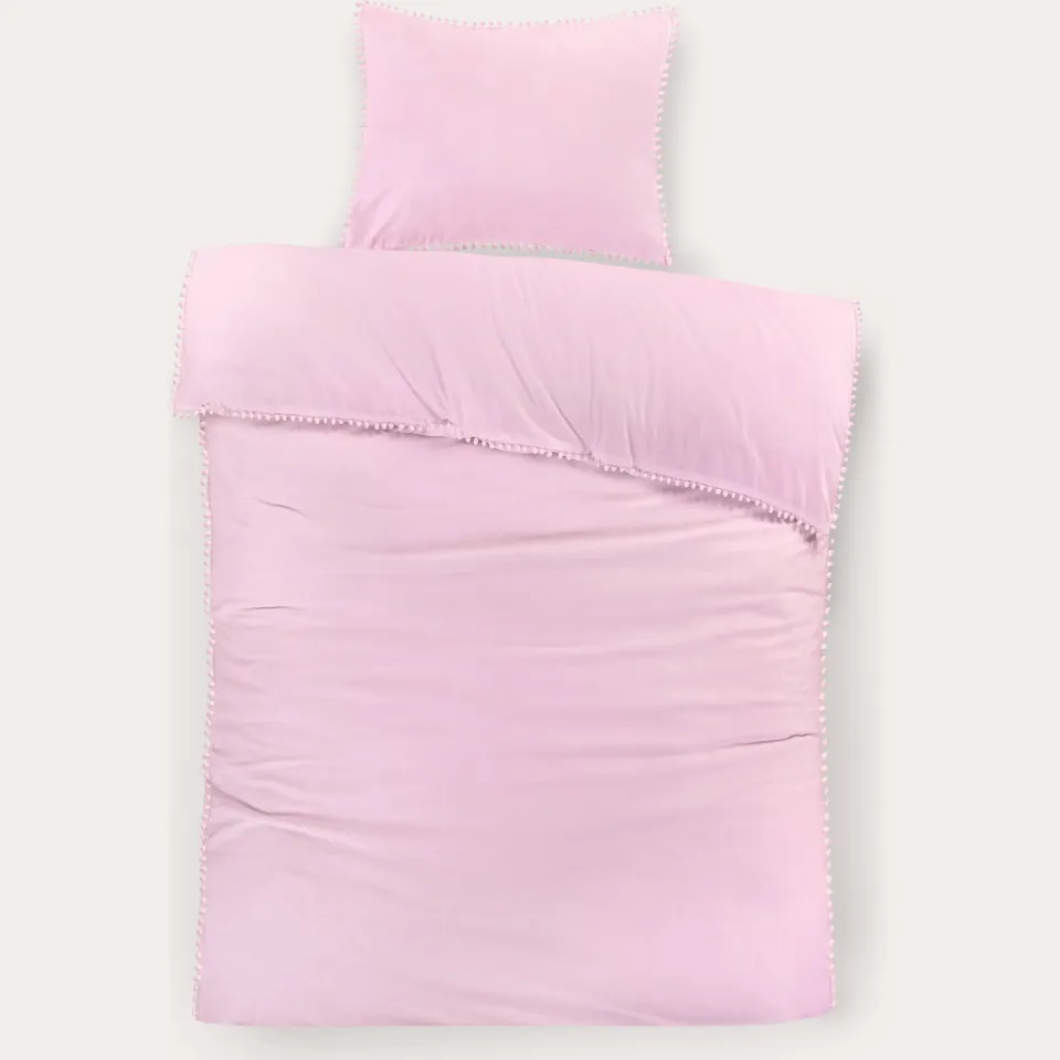 NOUS Living katoenen dekbedovertrek 1-persoons roze, foto 2