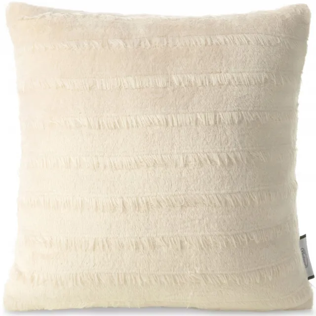 Eurofirany Zachte Beige Flanel Sierkussenhoes 40x40 cm - 100% Polyester