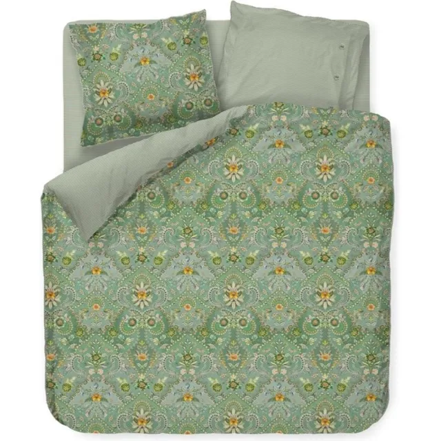 Pip Studio Saluti Piccoli dekbedovertrek - Tweepersoons - 200x200/220 - Groen