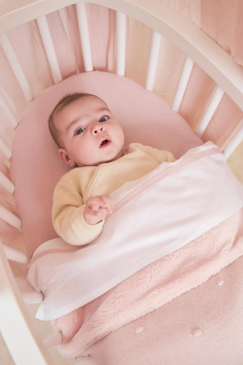 Meyco Mini Knots Teddy ledikantdeken soft pink, foto 3