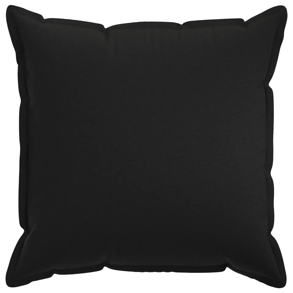vidaXL Kussensloop 2 st HOUTEN Zwart 80 x 80 cm Faux Linnen