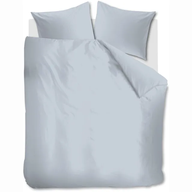 Ambiante Cotton Uni dekbedovertrek - Lits-Jumeaux XL - 260 x 200/220 cm - Licht blauw