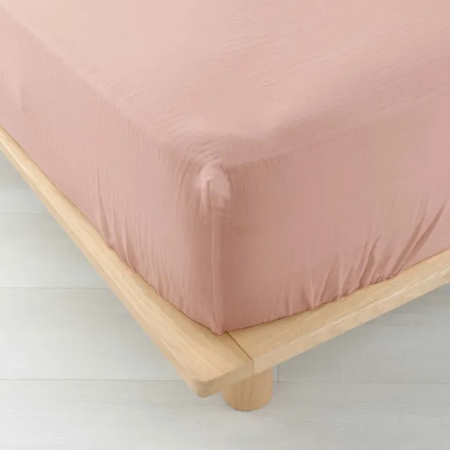 Douceur d intérieur Douceur d'intérieur - Katoenen hoeslaken met elastiek ANGELIA, 160 x 200 cm Roze