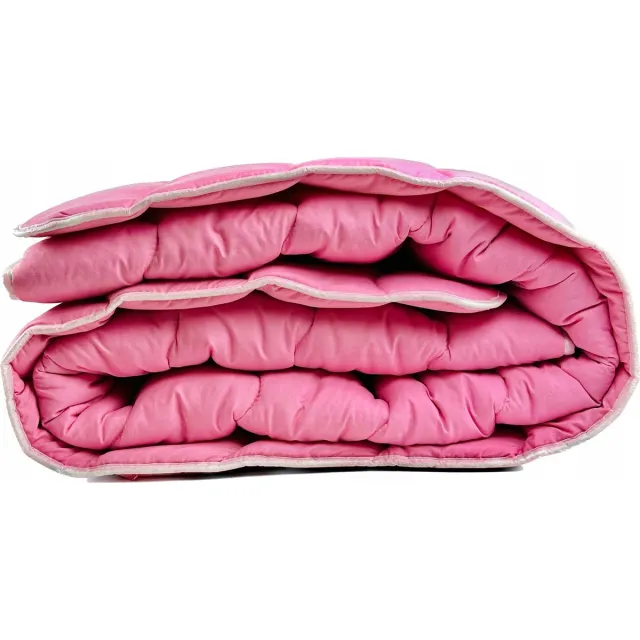Koney Winterdekbed 160 x 200 cm - schapenwol - Roze - 500 g/m²
