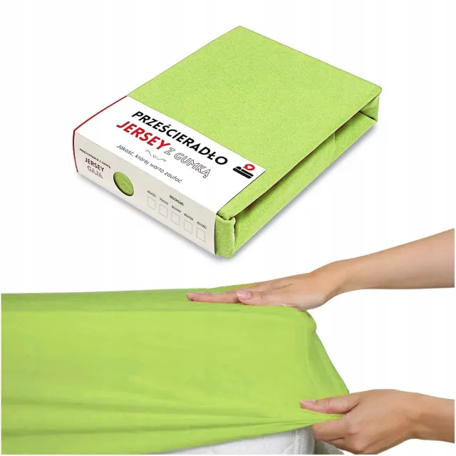LOZKOHOLICY.PL Jersey Hoeslaken 80x180 cm met Elastiek - Gaja Groen
