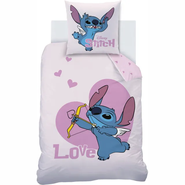 Lilo & Stitch Disney Lilo & Stitch Dekbedovertrek Cupidon - Katoen Roze