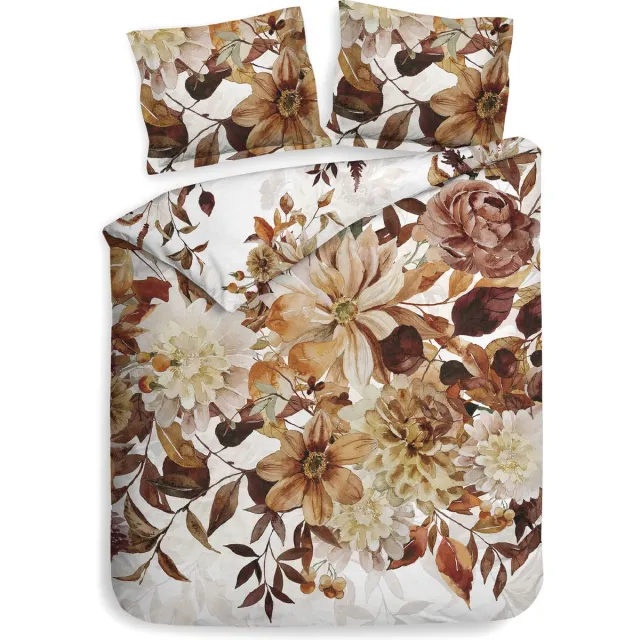 Heckettlane Selina Dekbedovertrek - Lits-jumeaux - Katoensatijn - 260x200-220cm - Wit