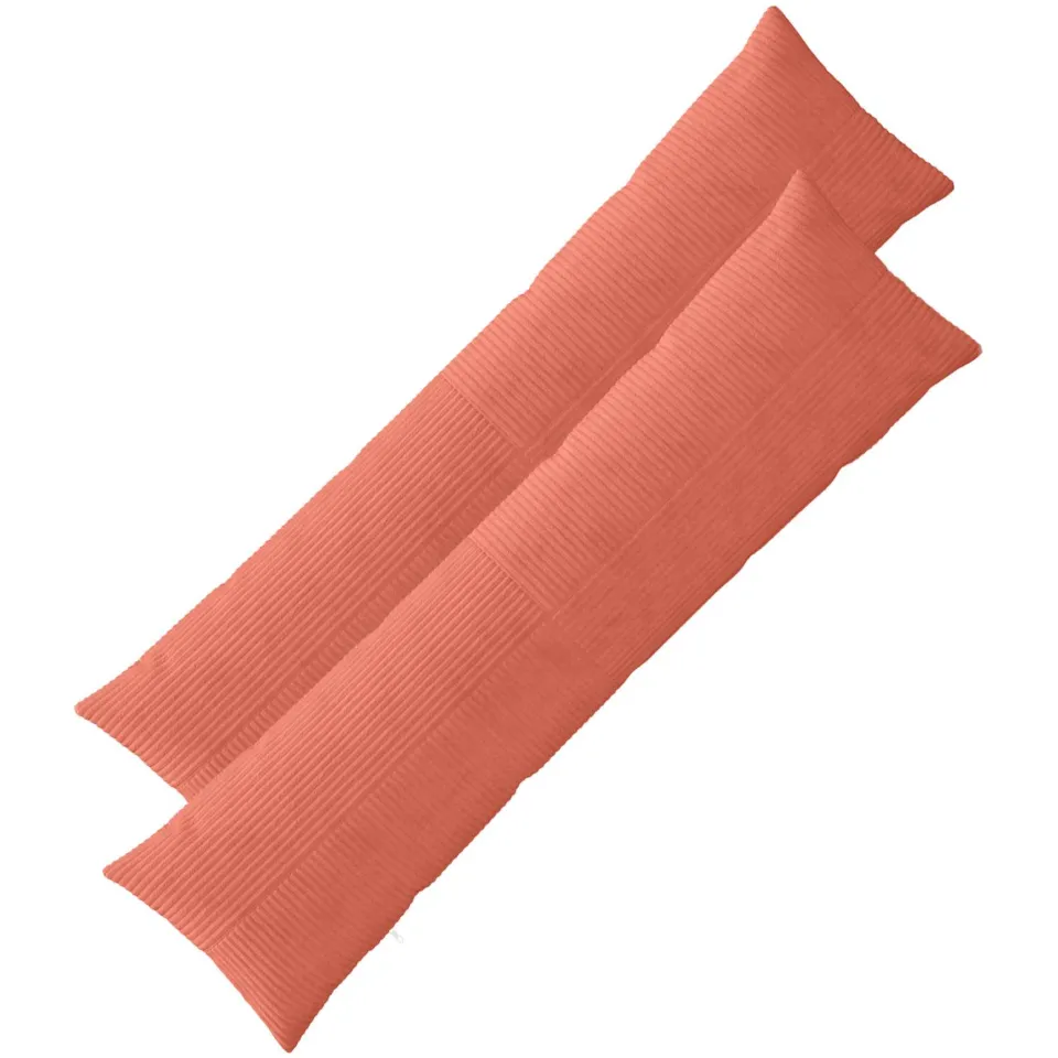 vidaXL Kussensloop 2 st ALMELO Rood-oranje 40 x 145 cm corduroy, foto 3