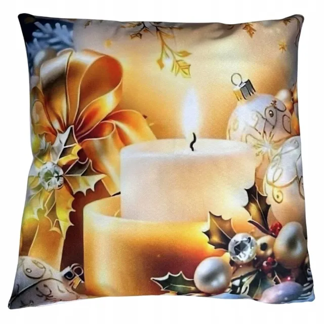 Sa.Co Kerst Kussenhoes Merry Christmas 45x45cm - Zacht Velours Multicolor