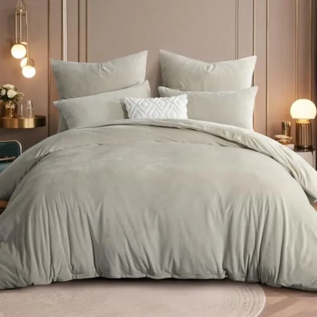Nazik Living Flanellen Warm Winter Beddengoed Beige 220 x 240 cm - 3-delig Set met 2 Kussenslopen - Nazik Living