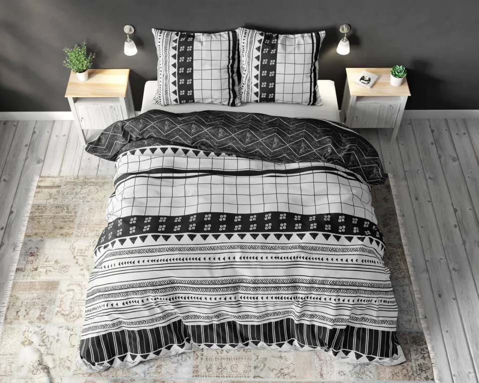 Sleeptime Artic Stripe polyester-katoenen dekbedovertrek wit, foto 5