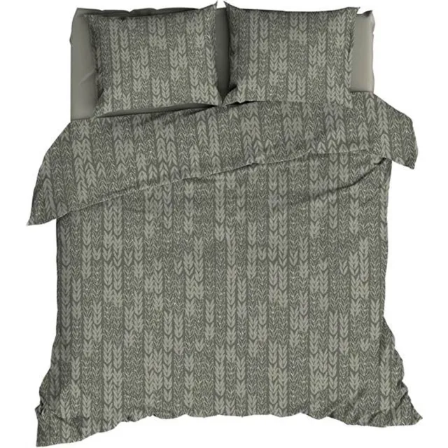 Romanette Barley Dekbedovertrek - Extra breed - Nordic green