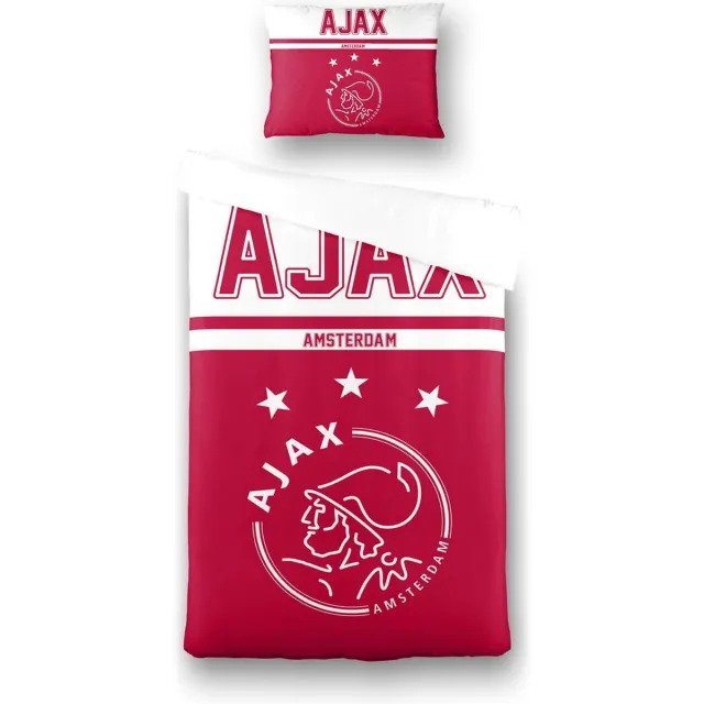 Ajax Dekbedovertrek - Dekbedovertrek - wit/rood