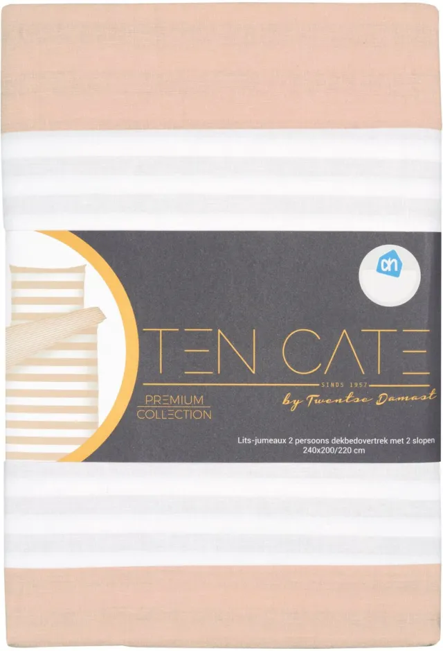 Ten Cate Dekbedovertrek - Dekbedovertrek 240 x 220 katoen - Dekbedovertrekken - Dekbedovertrek 240 x 220 - Dallas Stripe - Ecru