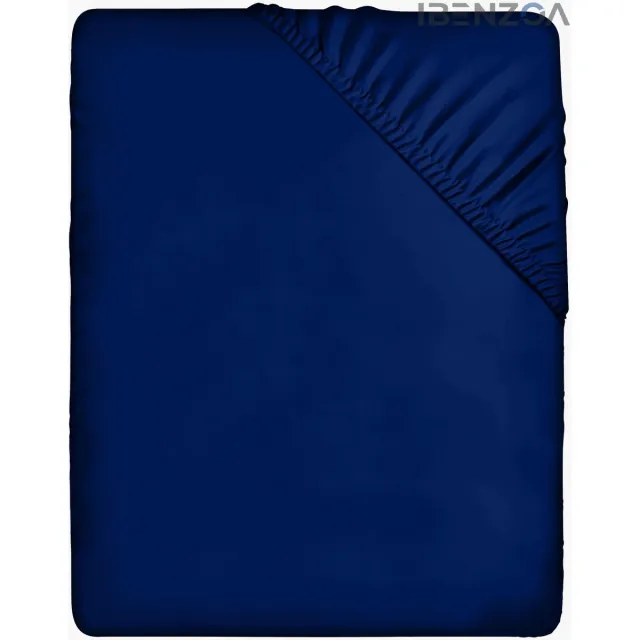 Ibenzoa Hoeslaken - Royal Blue - 180x200 cm - Geborsteld Microvezel