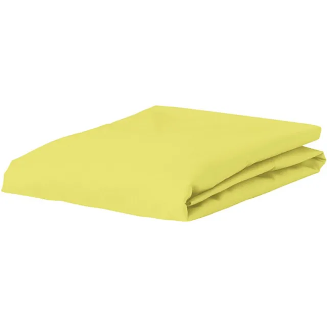 Essenza Premium Percale Hoeslaken Canary Yellow - 120x190 Geel