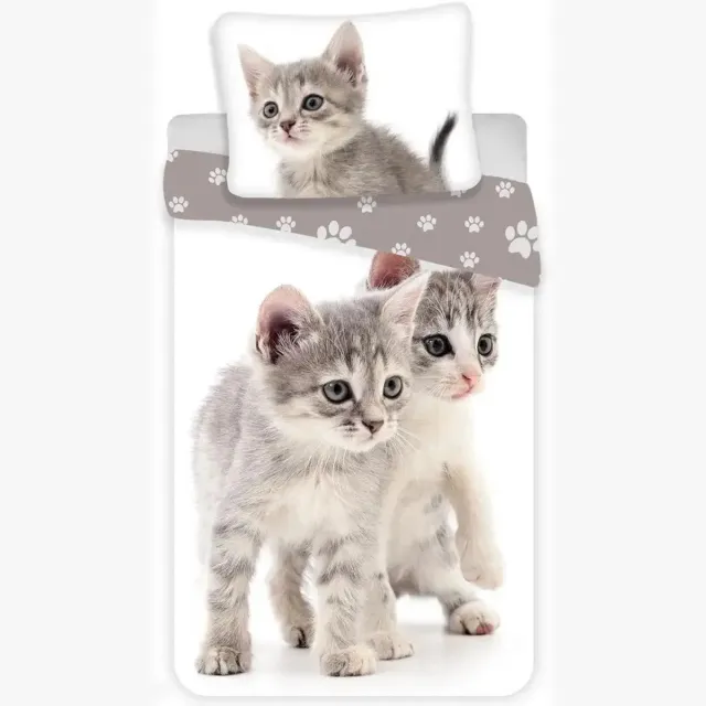 Animal Pictures Dekbedovertrek Poesjes - Eenpersoons - 140 x 200 / 70 x 90 cm - Katoen multicolor