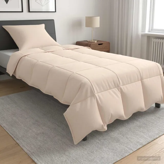 vidaXL Dekbedset 2 st 155 x 200 cm Zomer 150 gsm dekbed beige