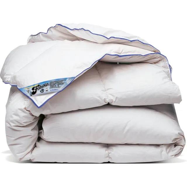 Fabiola Oostenrijks dons winterdekbed - Halfdons dekbed - Luxe en lekker zwaar donsdeken - 240x220 cm lits jumeaux extra lang wit, blauw