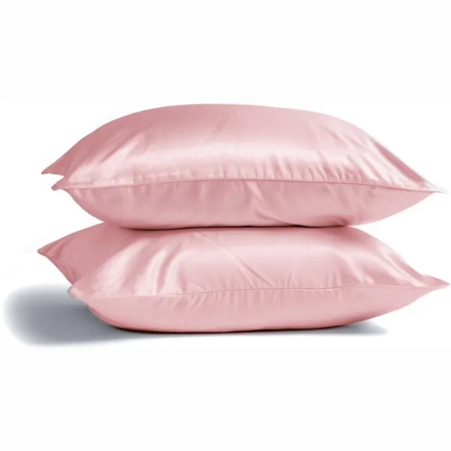 Silk Heaven 2x Zijden Kussensloop 60x70cm Vintage Roze Hotelsluiting 22 Momme - Kussensloop set - Luxe Silk Kussensloop 100% moerbei zijde - Zijde kussensloop - Silk Heaven - 60x70cm (standaard) / Hotelsluiting Oudroze