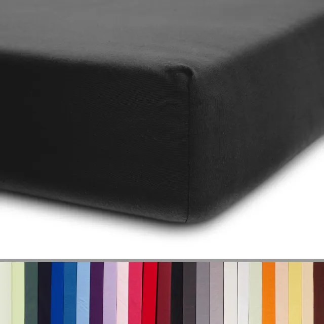 Lumaland Jersey hoeslaken - elastische rand - 100% katoen - 160g/m² 140 x 200 cm - 160 x 200 cm - Antraciet