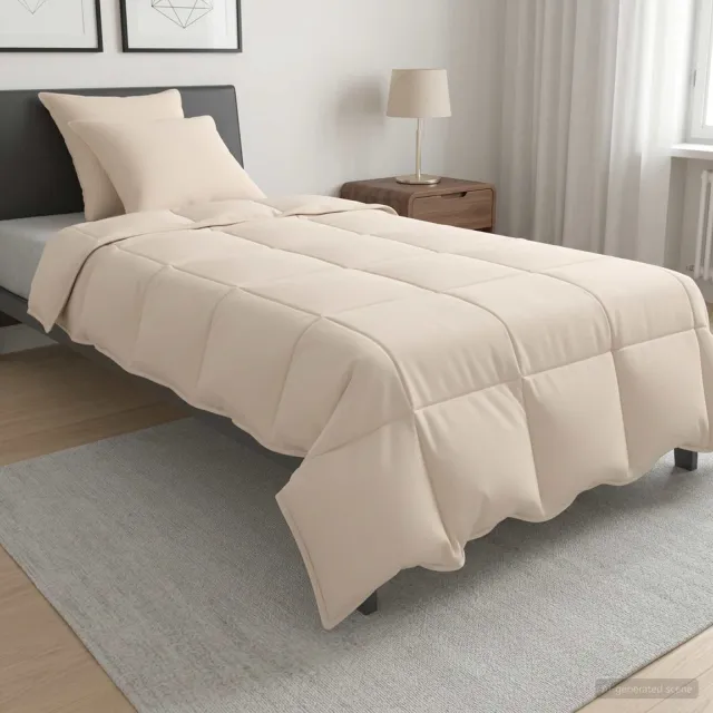 vidaXL Dekbedset 3 st 135 x 220 cm Zomer 150 g/m² dekbed beige