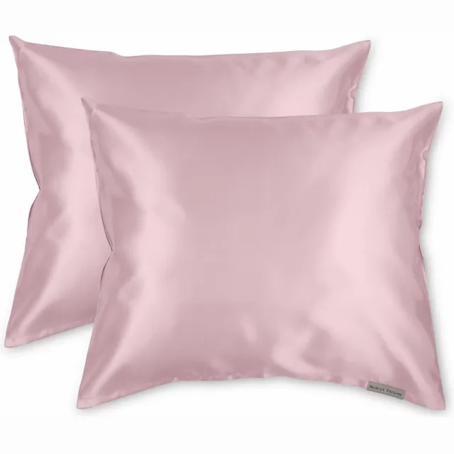 Beauty Pillow Satijnen Kussenslopen - Voordeelset - Duo Pack - 60x70 cm - Old Pink