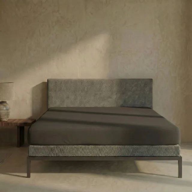 SENZA DONNA 180 GSM Hoeslaken Antraciet - 200x200+35 cm