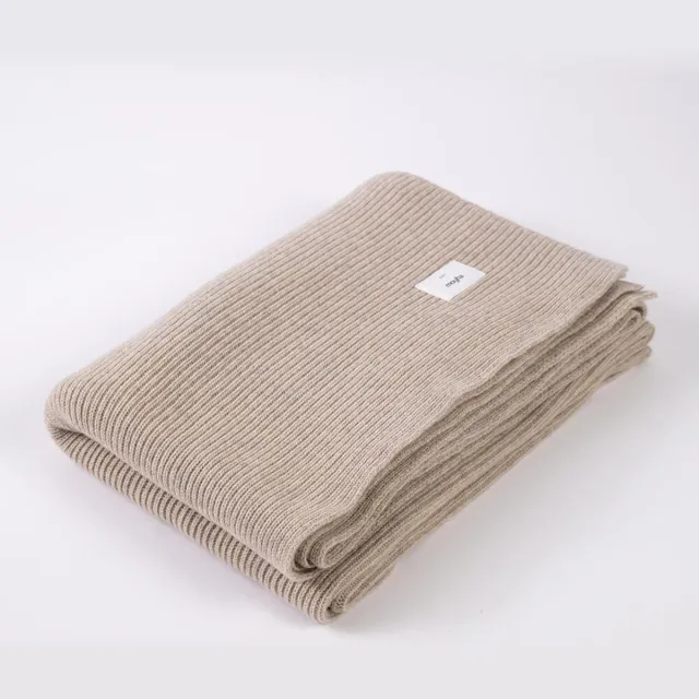 Moyha plaid - woondeken - klassiek premium deken beige